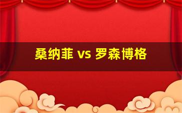 桑纳菲 vs 罗森博格